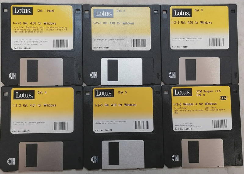 Lotus 1-2-3 Rel. 4.01 for Windows Disk 1-6 Complete Set