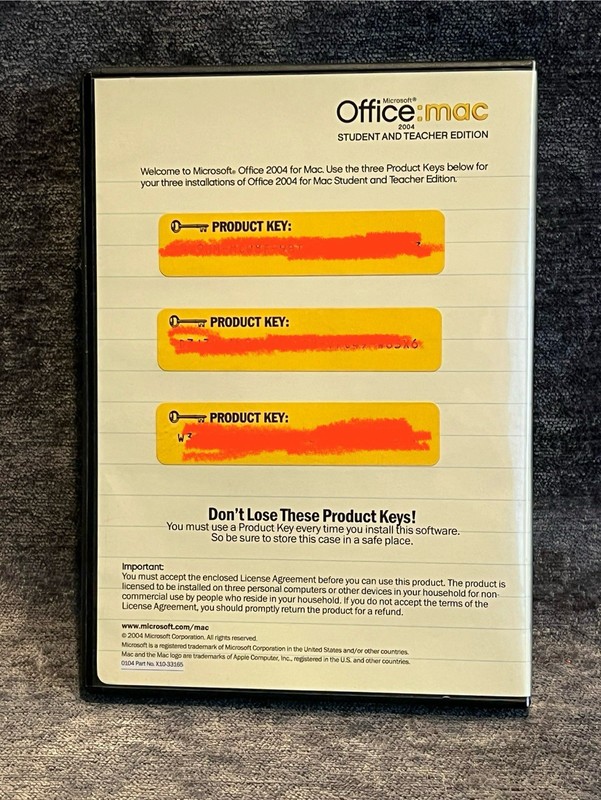 MICROSOFT OFFICE (Mac) Student and Teacher 2004 - Full Version (Retail) gallery