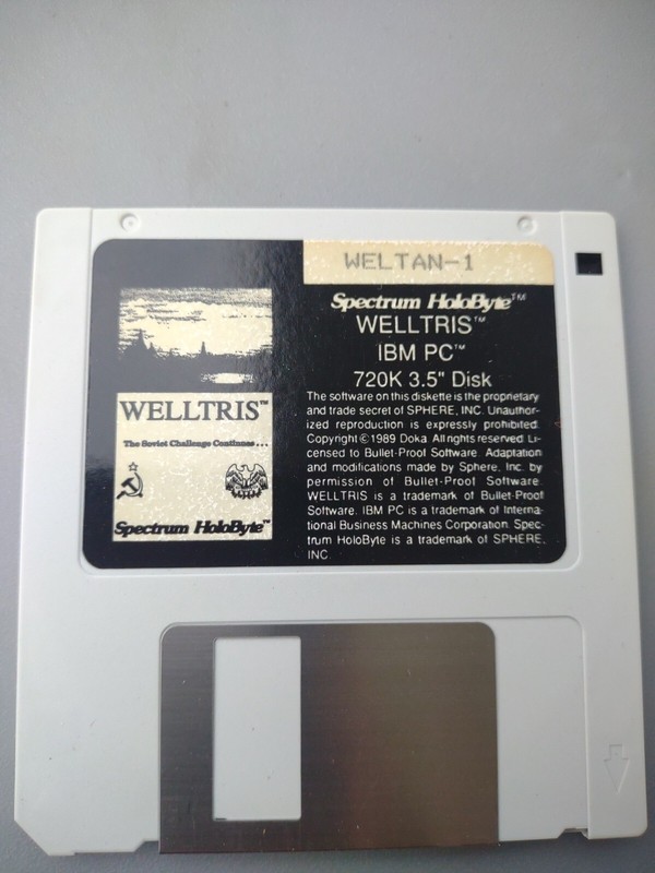 Weltris IBM PC 3.5 Floppy Disk Vtg Computer Game Spectrum Holobyte 720k gallery