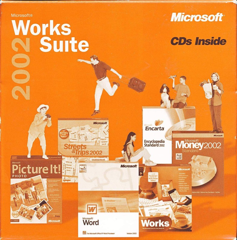 Microsoft WORKS Suite 2002 Full Version for Windows 5 CDs + Product Key WIN 2000