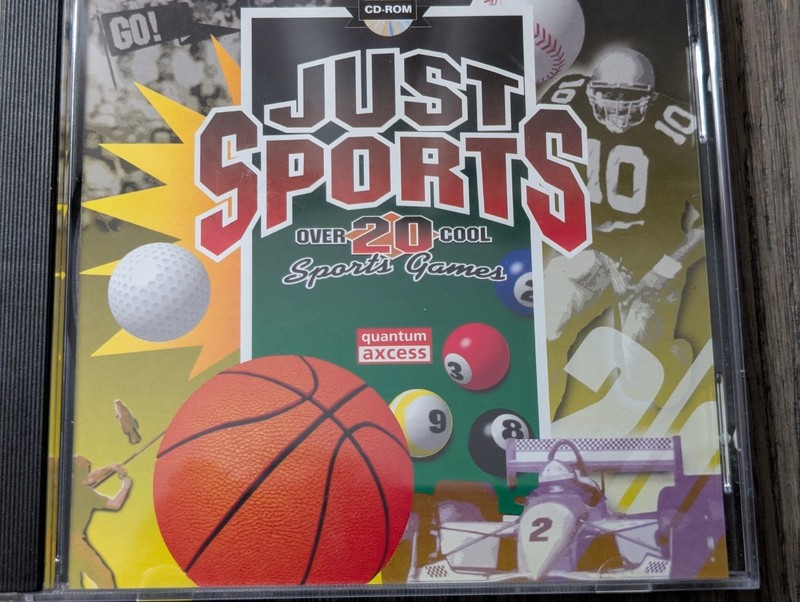 Vintage PC Just Sports Over 20 Cool Sports Games (1994 Quantum Axcess) MS-DOS