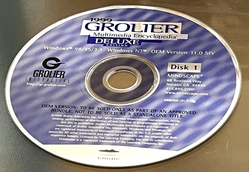 1999 Grolier Multimedia Encyclopedia Deluxe edition (PC, 1999) Disc/Booklet Only gallery
