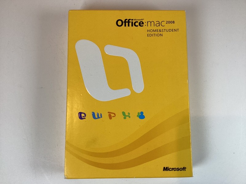 Microsoft Office 2008 Home & Student Edition for Mac w/ 3 Product Keys