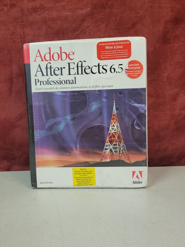 Adobe After Effects 6.5 Professional – Macintosh French Version .. New Sealed