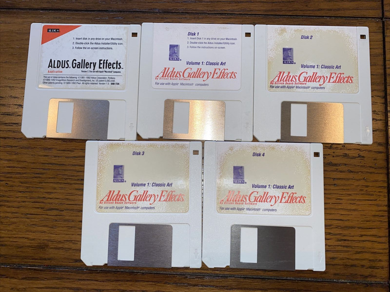 Floppy 3.5″ Aldus Gallery Effect Volume 1 Classic Art (5 discs)