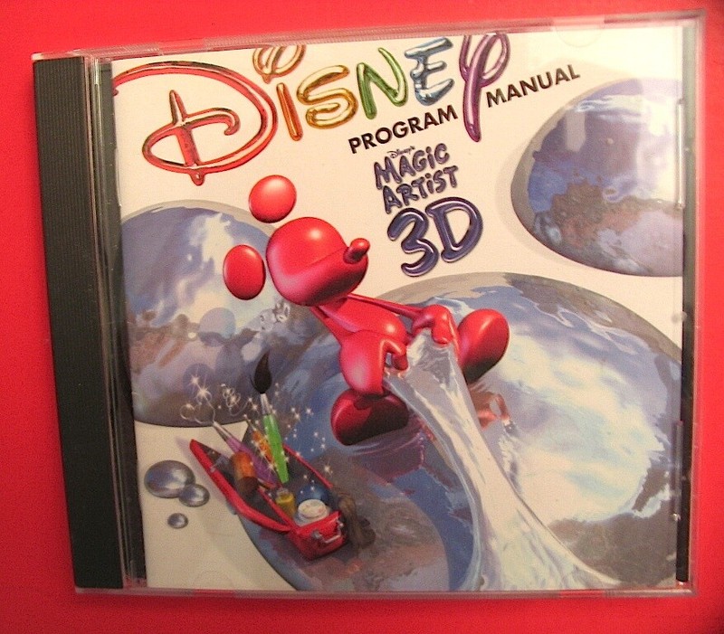 Disney’s Magic Artist 3D Sculpt and Design Art Tool Program 2000 Windows Mac CD