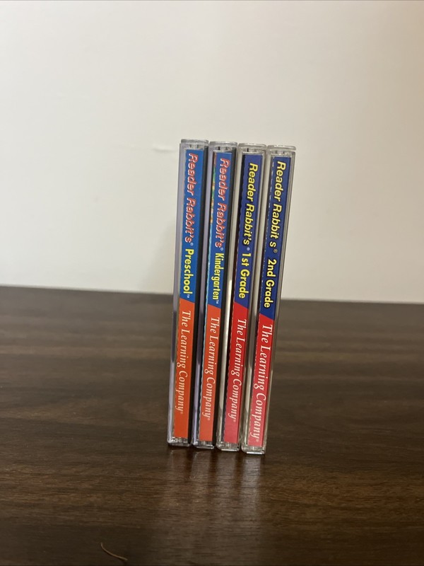 Lot of 4 Reader Rabbit PC CD-ROM The Learning Company Preschool-2nd Grade gallery