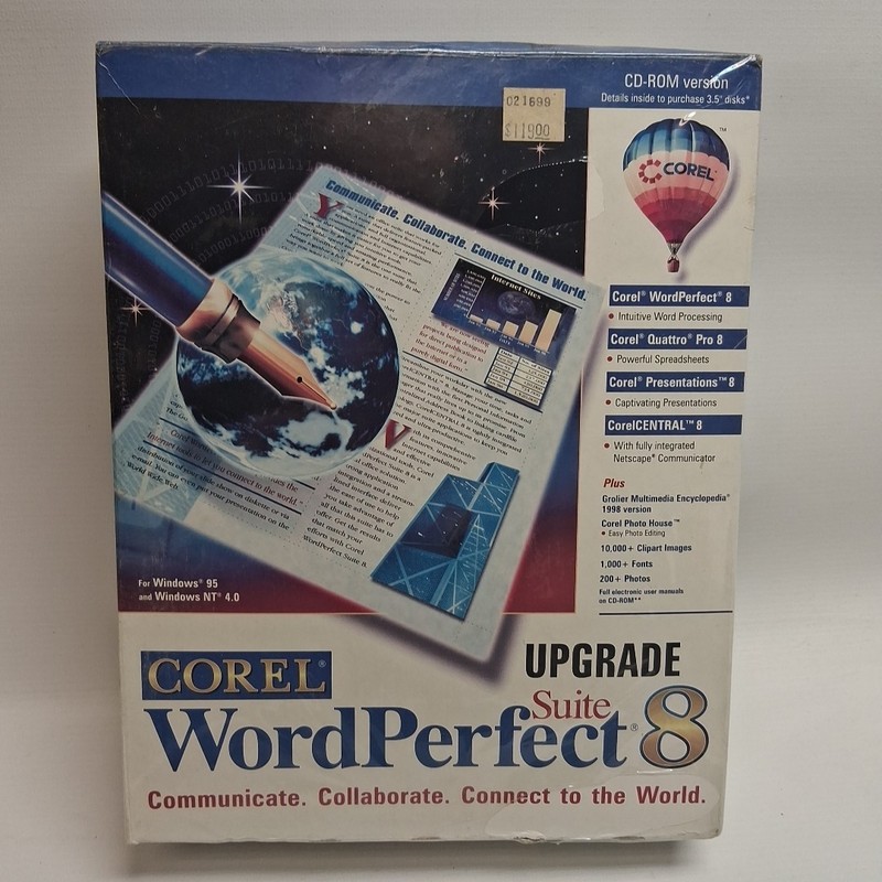 Corel WordPerfect Suite 8 Upgrade – New Sealed