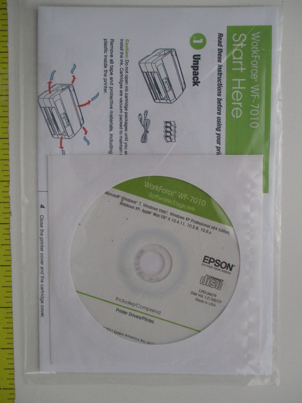 Setup SOFTWARE for EPSON WorkForce WF 7010 Printer Software