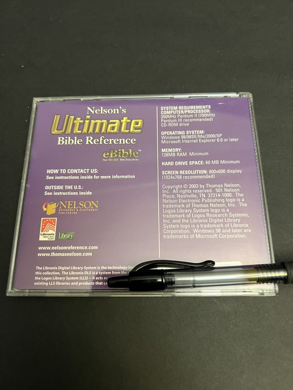 Nelson's Ultimate Bible Reference Library PC CD 2003 CD-Key Nelson Computer gallery