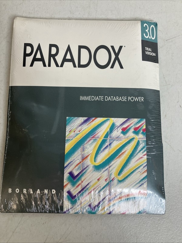 Borland Paradox Engine 3.0 1992 - Trial Version- DOS/Windows New Sealed