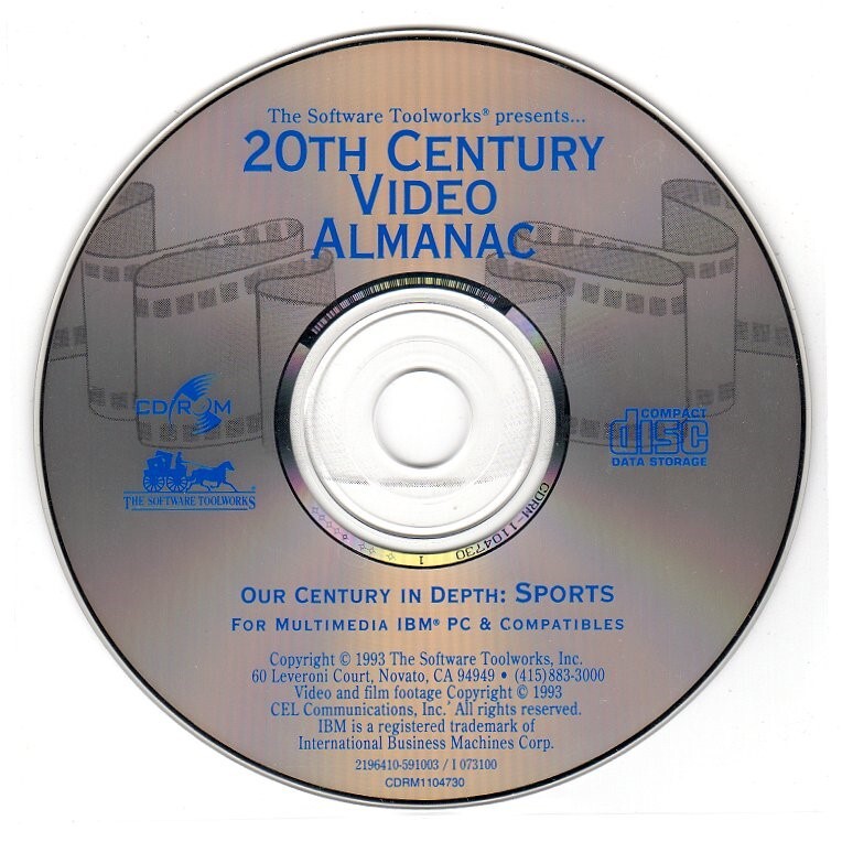 20th Century Video Almanac: Sports (PC-CD, 1993) for DOS/Win – NEW CD in SLEEVE