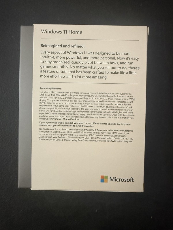 Microsoft Windows 11 Home USB License Product Key 64 Bit HAJ-00108 Activation gallery