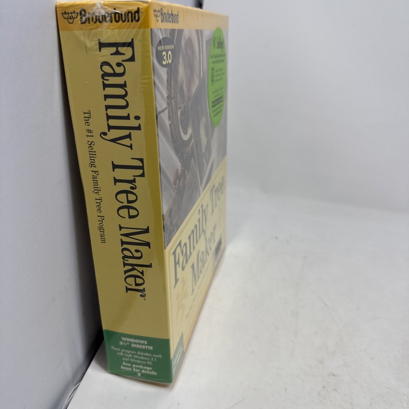 Broderbund Family Tree Maker Deluxe Edition 3.0 Windows 3 1/2" Diskette - Sealed gallery