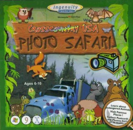 Cross Country USA: Photo Safari PC CD take pictures of endangered animals game!