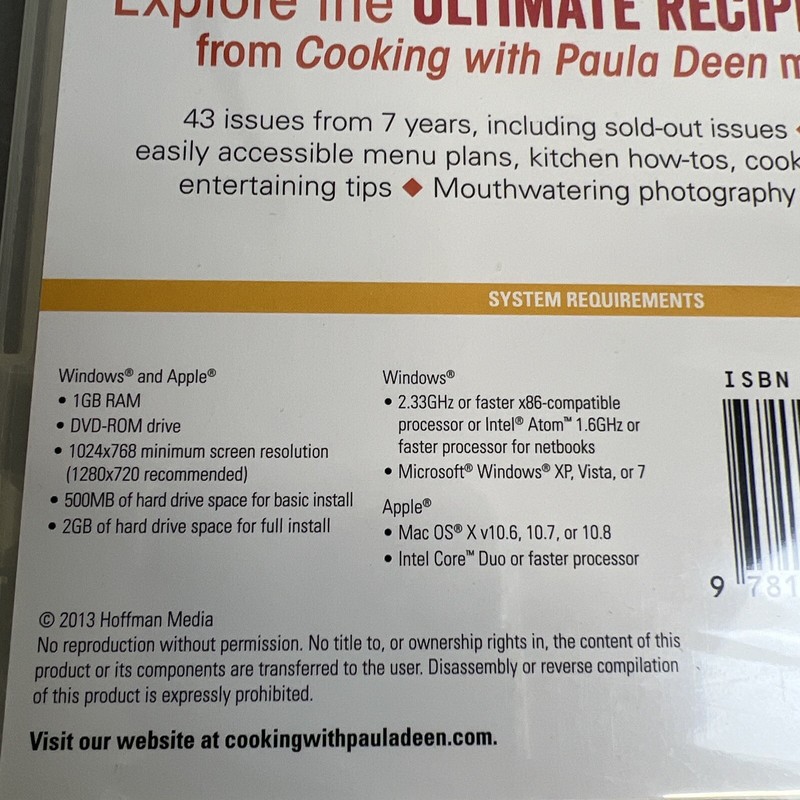 Cooking w/ Paula Deen: Complete Collection 2005-2012 (DVD-ROM)Almost 2800 Recipe gallery