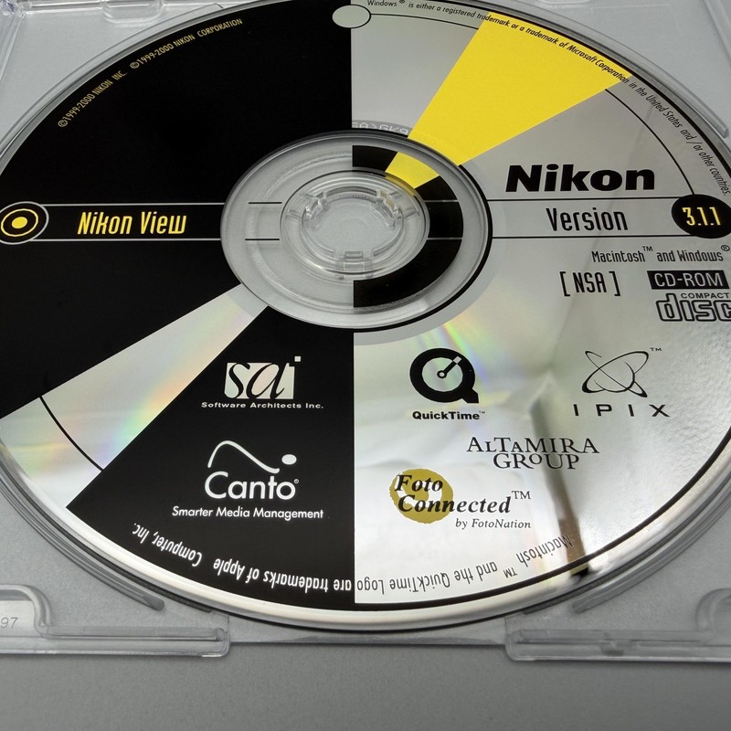 Vintage 2000 Nikon View Version 3.1.1 Photo Software CD-ROM Mac & Windows gallery