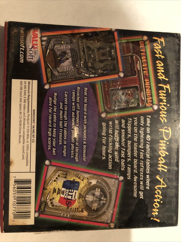 Ultimate Pinball Gold PC CD play 40 radical ramps ricocheting balls tables game! gallery