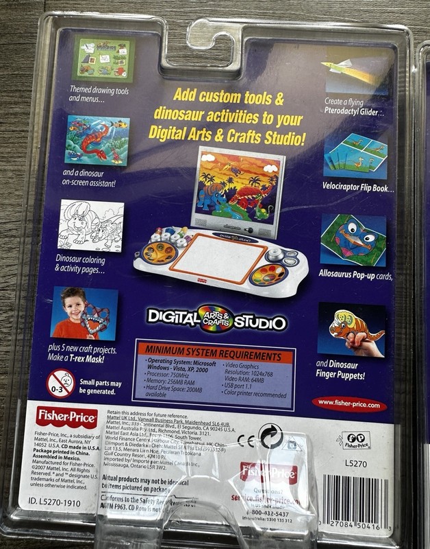 Vintage Fisher-Price Digital Studio CDs Dora L5271 & Dinosaurs L5270 Lot gallery