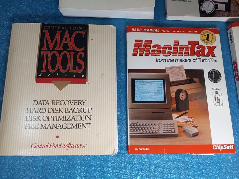 Symantec Macintosh Business Bundle MacInTax Quicken GreatWorks System 7 Apple gallery
