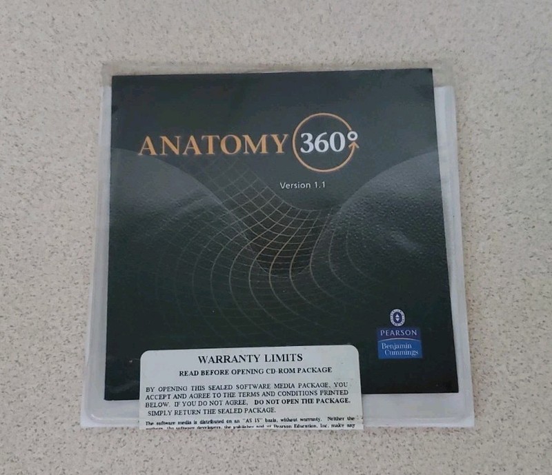 **NEW SEALED** Anatomy 360 CD-ROM Version 1.1 By Pearson Benjamin Cummings
