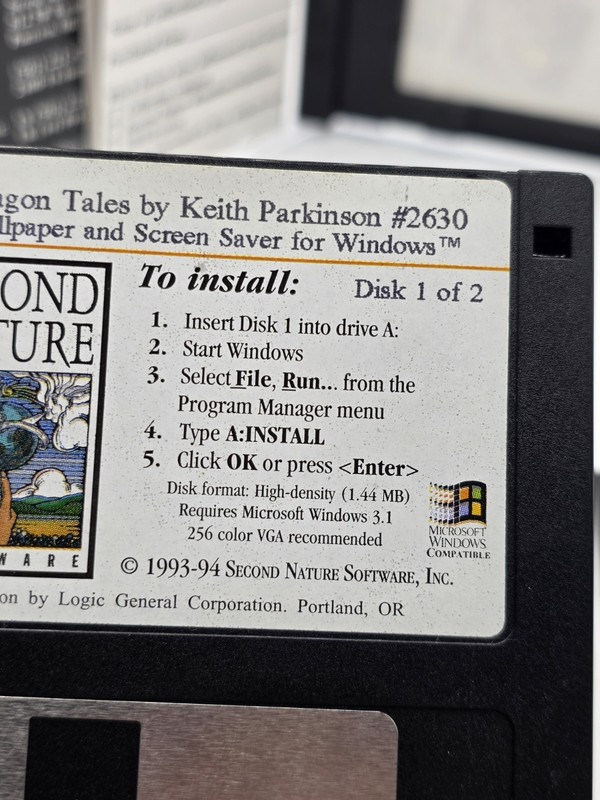 Dragon Tales 3.5 Diskette Windows Screensaver / Wallpaper / Image Puzzle Rare gallery