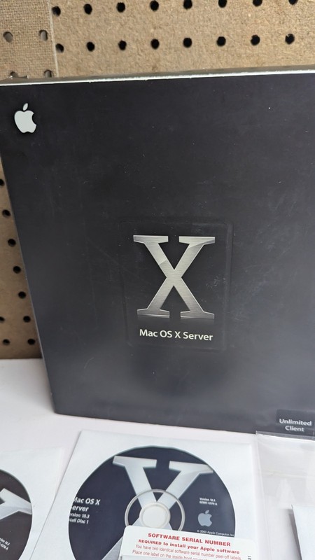 Apple Mac OS X Server 10.3 Panther unlimited clients key, OEM 4 CD Big Box gallery