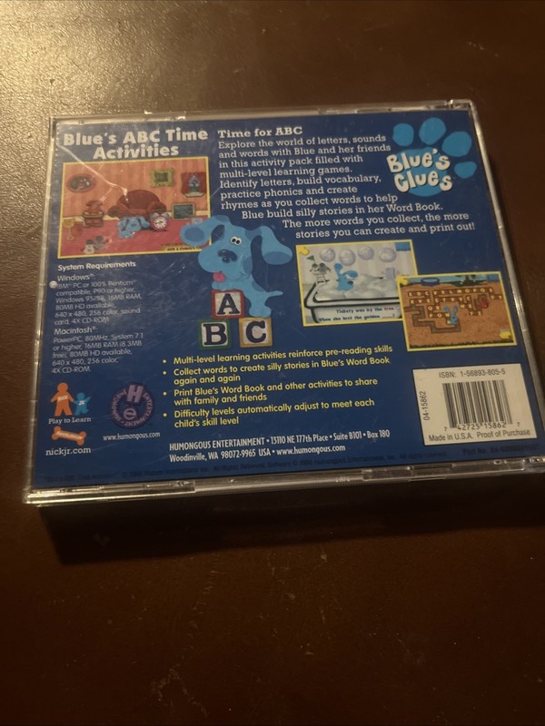 VTG Blues Clues ABC Time Activities CD-ROM 1998 (GREAT CONDITION) gallery