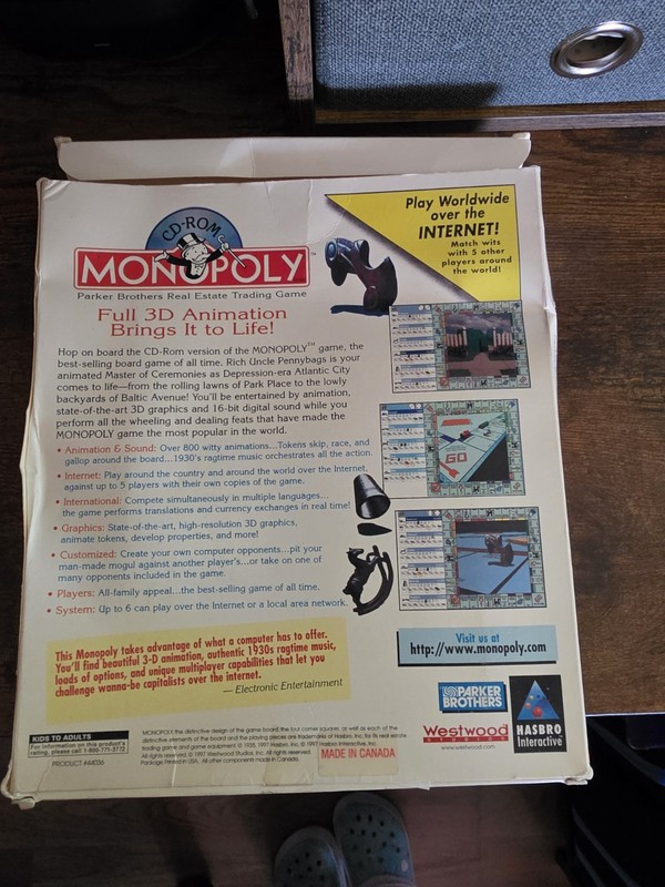Vintage 1997 Monopoly Game CD ROM Parker Brothers Hasbro Complete gallery