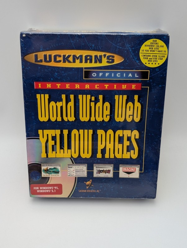 Luckmans NIP World Wide Web Yellow Pages PC Computer Software Windows 95 Sealed