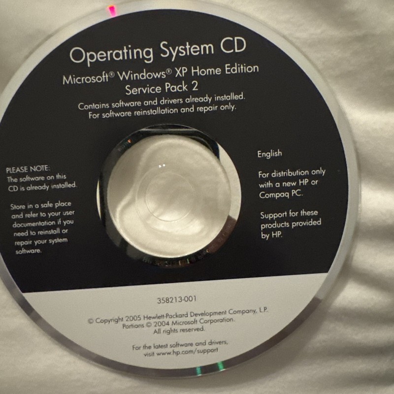 Operating System / Application & Recovery CD Windows XP Home SP2 For Hp Compaq gallery