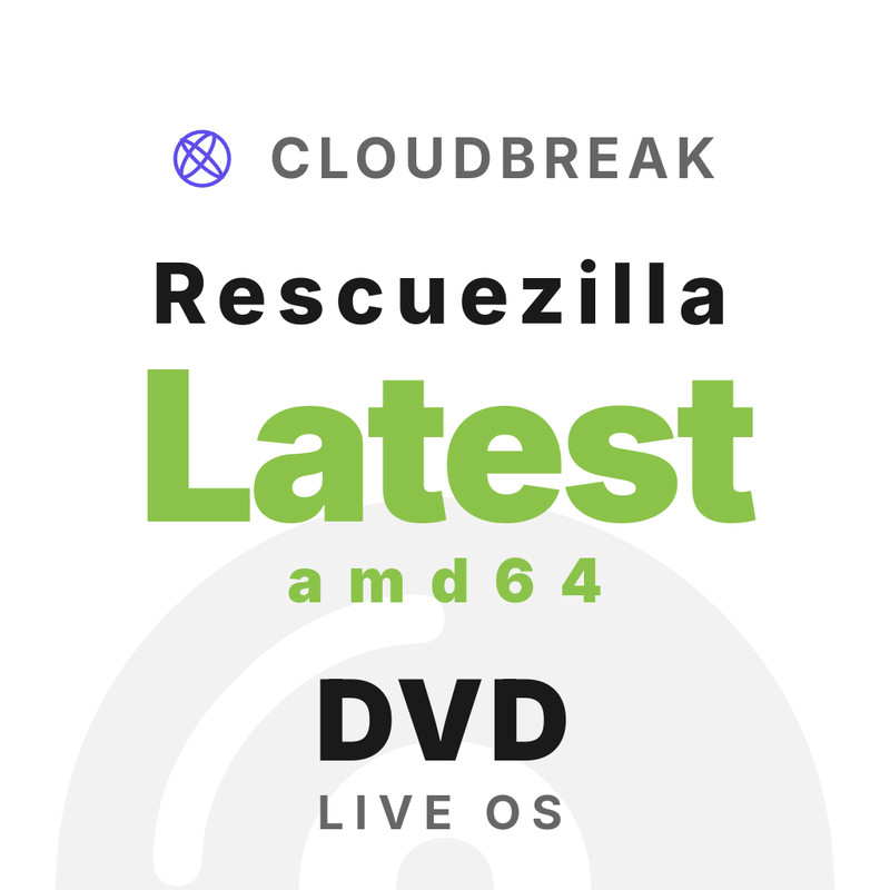 Rescuezilla Latest amd64 Bootable/Live Install DVD NEW