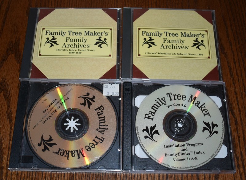 Family Tree Makers Family Archives Lot of 4x Genealogy CDs