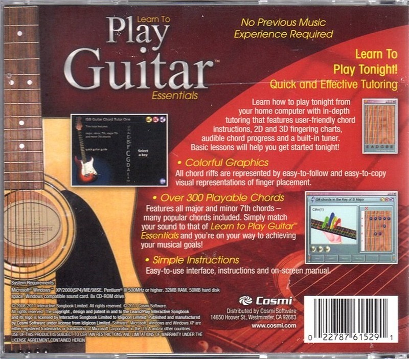 Learn To Play Guitar Essentials PC-CD, 2011 for Windows - NEW in Jewel Case gallery