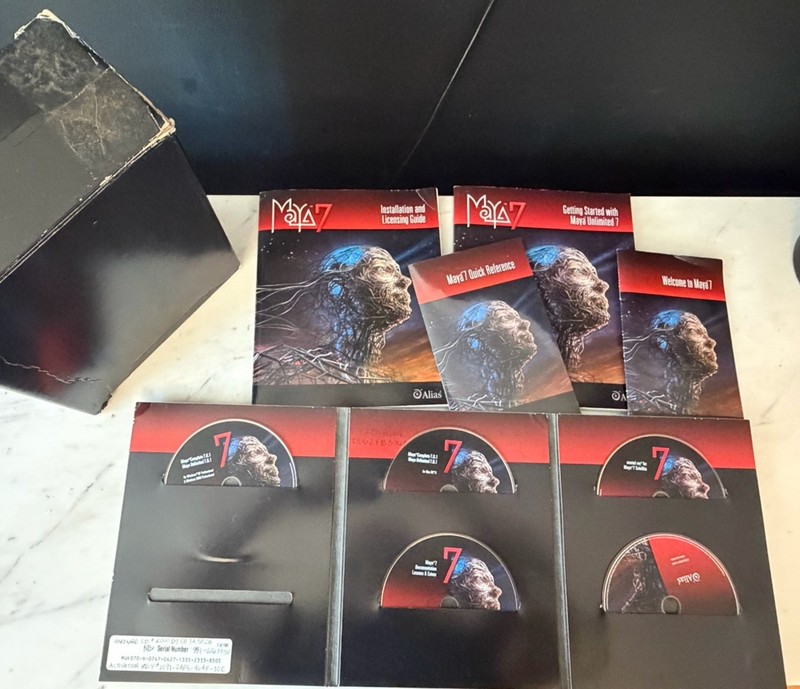 Maya 7 Alias CDs Software and manuals. 3D Modeling As Is .