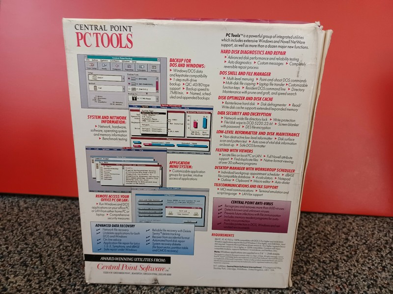 Vintage Central Point PC Tools Utility Software 7.1 gallery