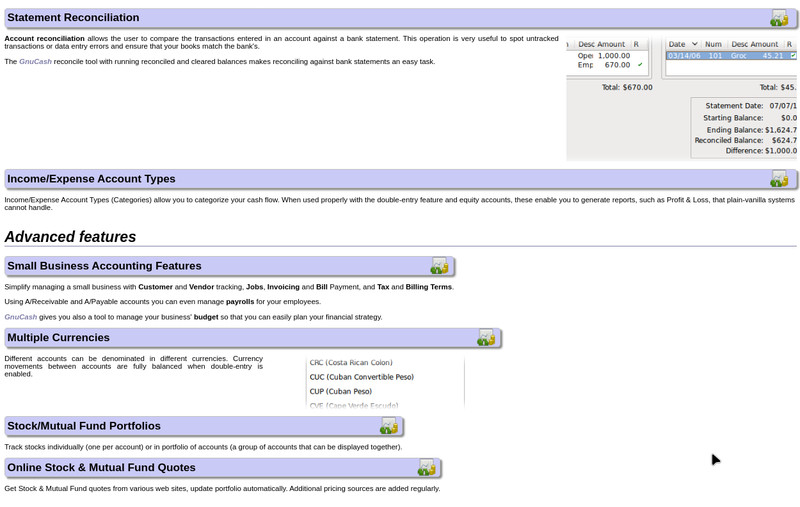 GnuCash Personal Finance software for Home and Business Accounting plus more gallery