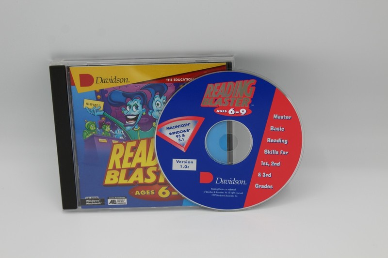 Vintage Reading Blaster Ages 6-9 for Windows 95 PC CD-ROM Davidson Used ALL lear gallery