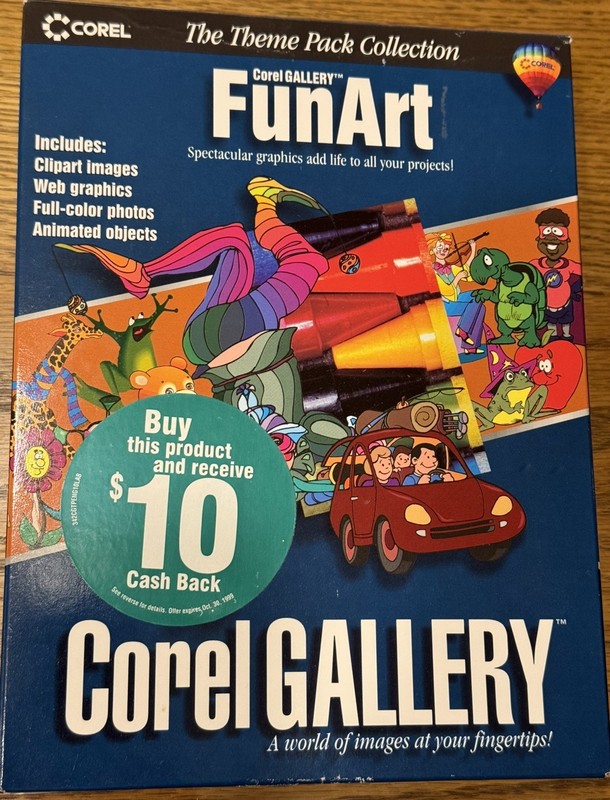 Corel Gallery FunArt Theme Pack Collection PC CD Clip Art Web Graphics Photos