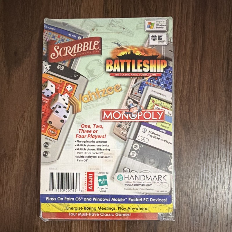 Handmark Monopoly Battleship Yahtzee Scrabble CD-ROM Palm OS/Windows Mobile gallery