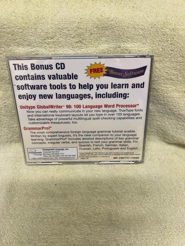 Transparent Language Bonus CD CD-Rom Software gallery