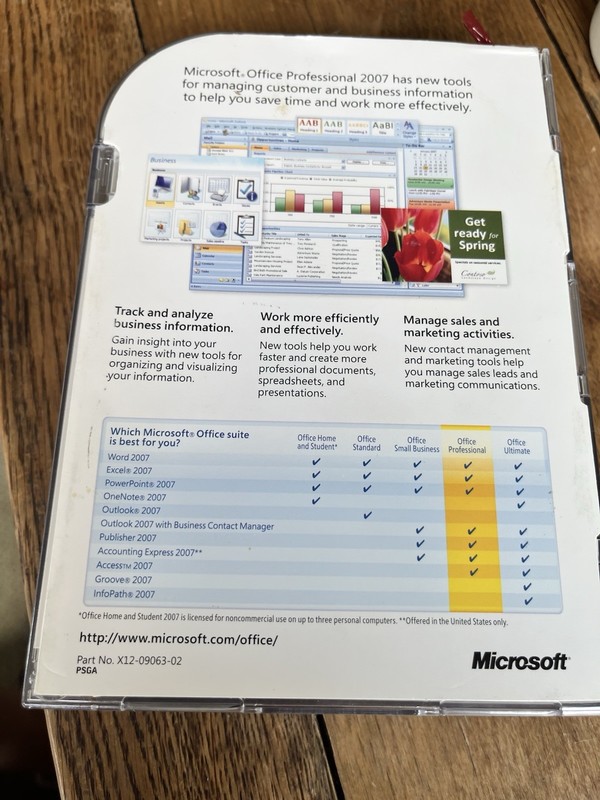 Microsoft Office Professional 2007 Retail Employee Version MS Pro Software gallery