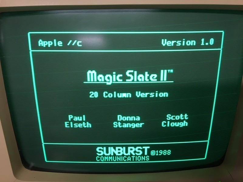 Apple 5.25 Software – Magic Slate II – Sunburst Communications