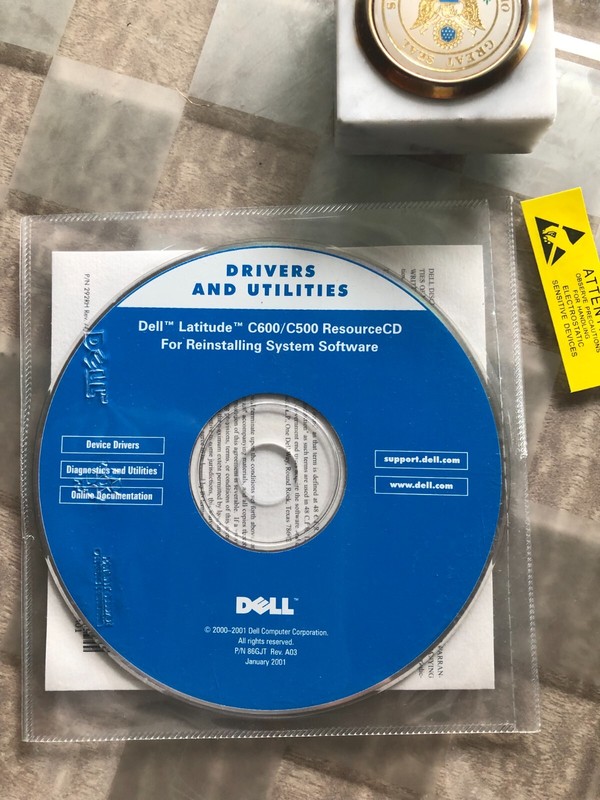 Dell C600/C500 Drivers and Utilities – ResourceCD July 2001 P/N 86GJT