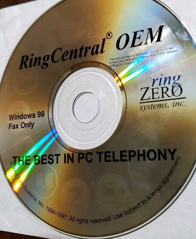 RingCentral OEM Cd-rom For Windows 98 Fax Only “The Best Of PC Telephony” 1997