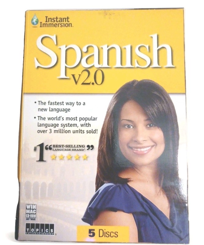 Instant Immersion Spanish Version 2.0 CD-ROM 5 Disc Set – Fastest Way To Learn!