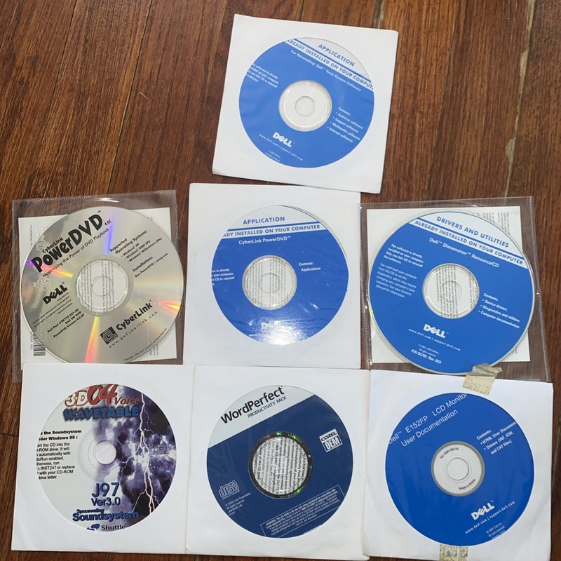 Y2K Dell Drivers Utilities Software 2000/2003 Lot Vintage / 3D 64 Voice