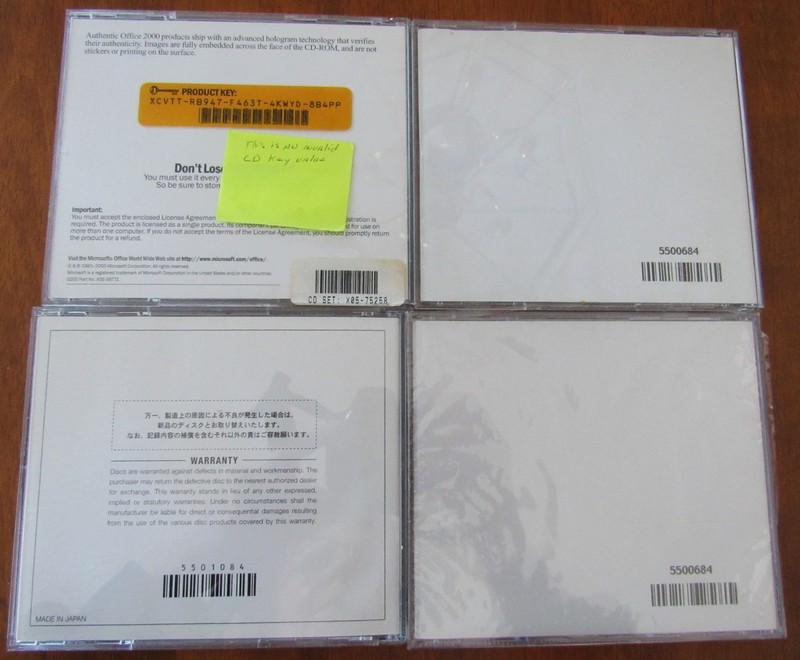 MICROSOFT OFFICE 2000 STANDARD DISC, 2 CD-R74, CD-RW 74 gallery