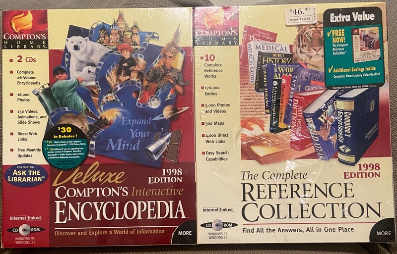 NEW Deluxe Compton’s Interactive Encyclopedia & Complete Reference Collection