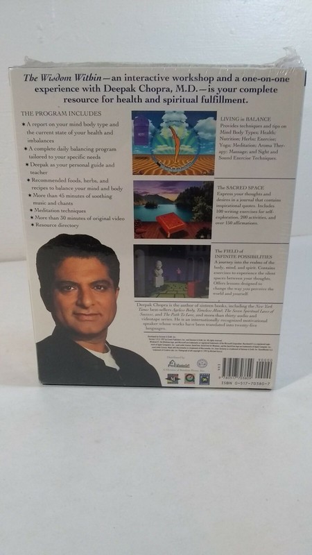 The Wisdom Within Deepak Chopra M.D. Book and Interactive CD-Rom Win 95 3.1 /Mac gallery